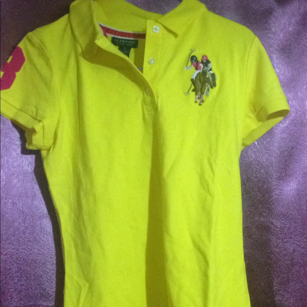 Yellow polo shirt